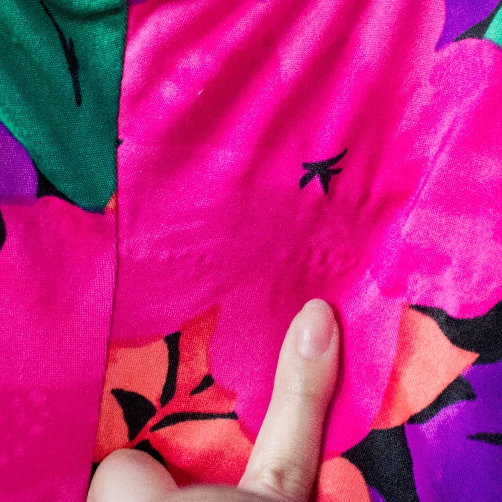 Neon Vintage Swimsuit 2/$20 One Piece Floral 80s - Picture 6 of 8